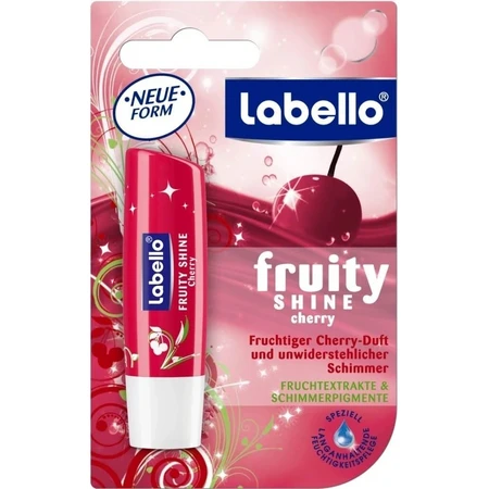 Labello CHERRY SHINE 4×8 g, baume à lèvres coloré