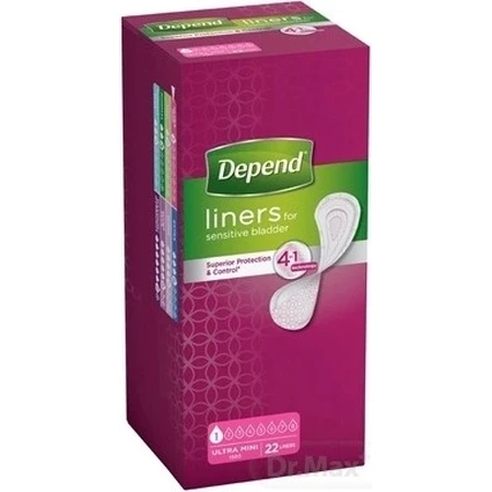 DEPEND ULTRA MINI 1×22 unidades, absorbentes para incontinencia 7×19 cm