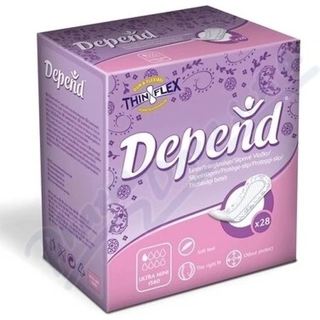 DEPEND ULTRA MINI 1×22 unidades, absorbentes para incontinencia 7×19 cm