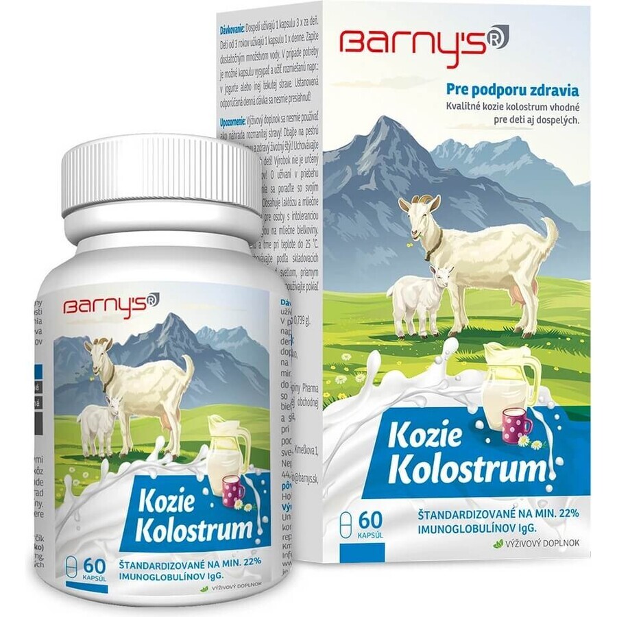 Colostrum de chèvre Barny's 1×60 cps, complément alimentaire