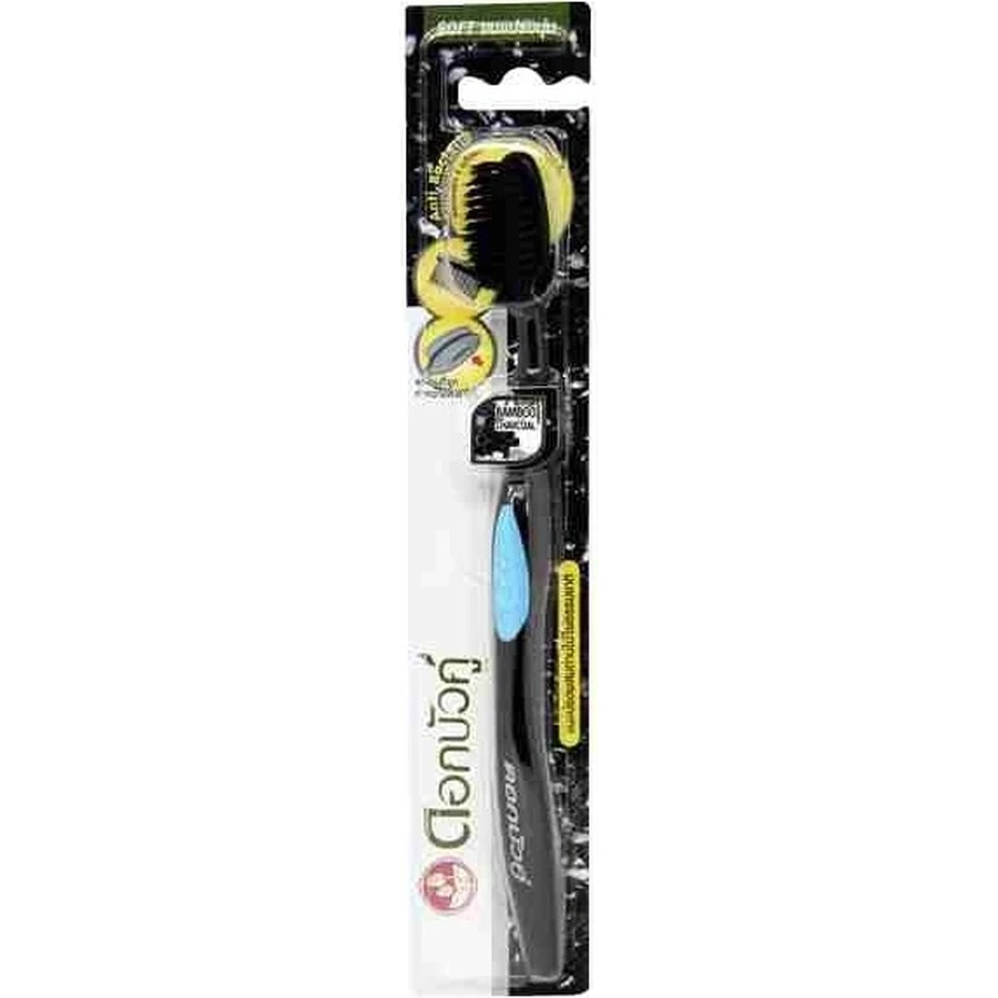 Twin Lotus Bamboo Bamboo Charcoal Toothbrush 1×1 pc, toothbrush