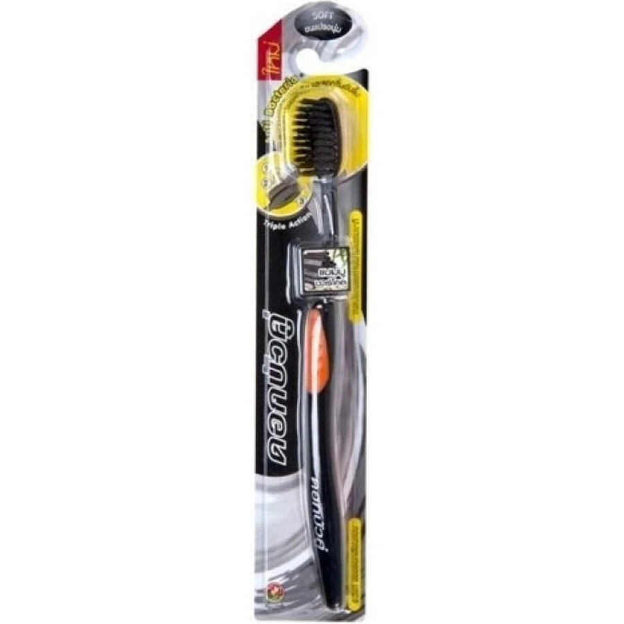 Twin Lotus Bamboo Bamboo Charcoal Toothbrush 1×1 pc, toothbrush