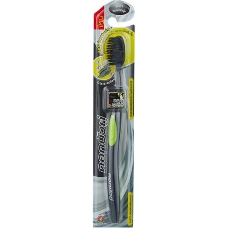 Twin Lotus Bamboo Bamboo Charcoal Toothbrush 1×1 pc, toothbrush