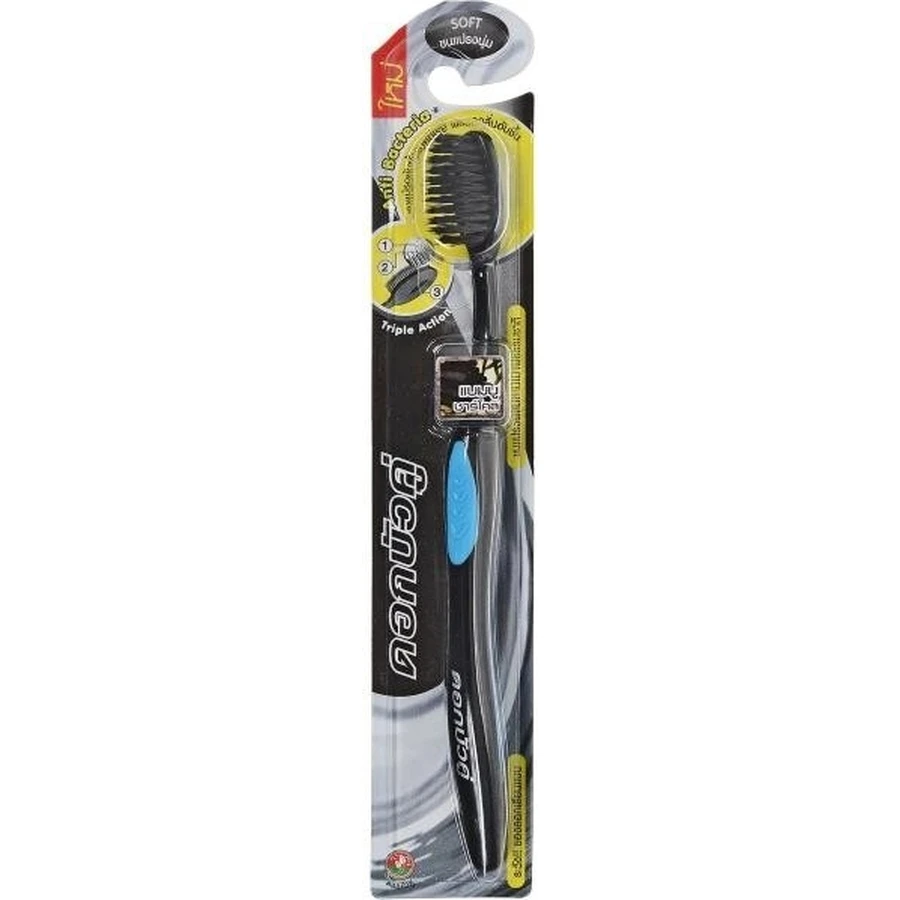 Twin Lotus Bamboo Bamboo Charcoal Toothbrush 1×1 pc, toothbrush