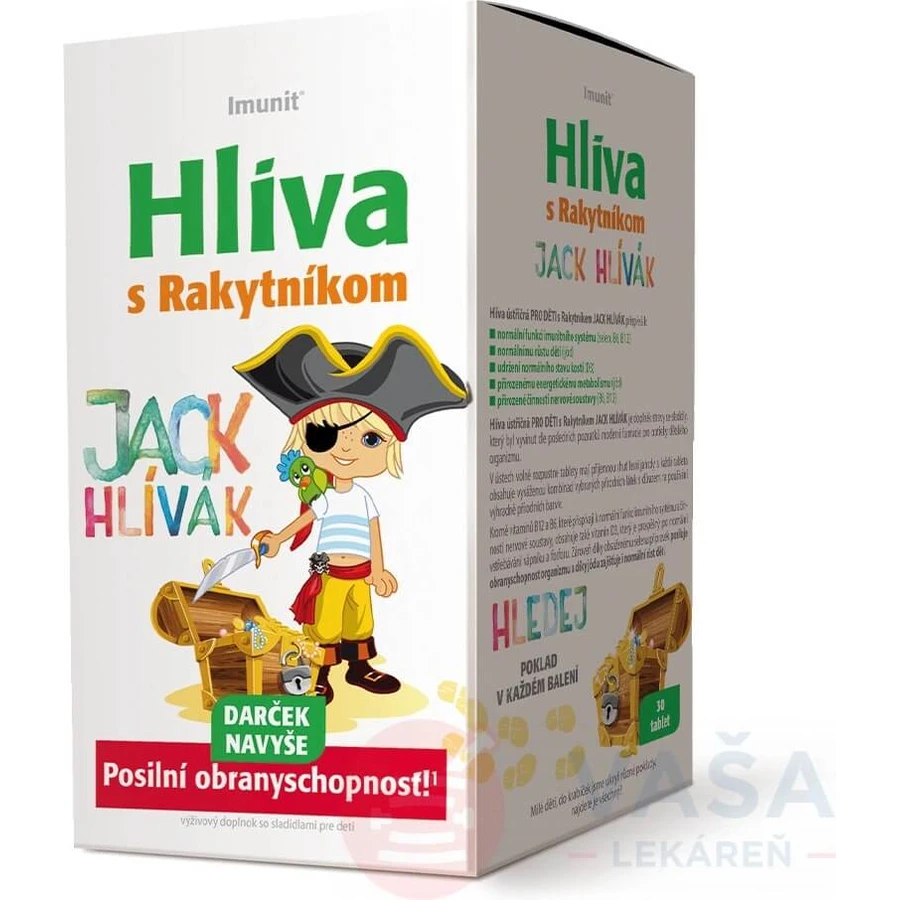 HLIVA Immunit con espino amarillo para niños JACK'S HEAD 1×30 tbl + regalo