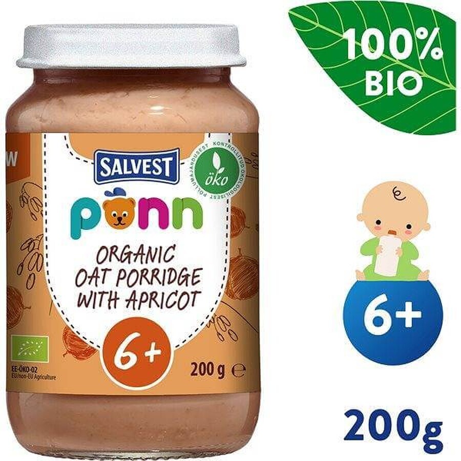 SALVEST ORGANIC Põnn Aprikosen mit Haferflocken 200 g 1×200 g