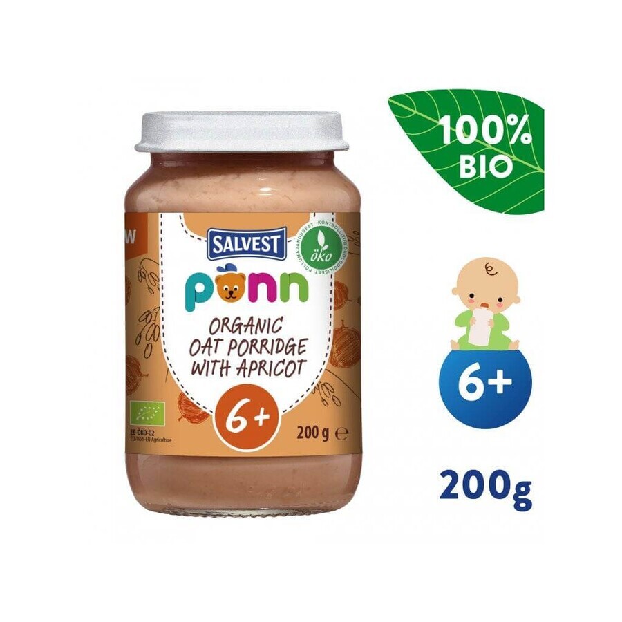 SALVEST ORGANIC Põnn Aprikosen mit Haferflocken 200 g 1×200 g