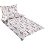 Children's bed linen AGÁTA 90/086 owl on one branch 90x135,45x60