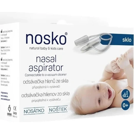 Nosko sputumafzuiger - fles 1×1 stuk, kunststof met glazen kop, te bevestigen aan stofzuiger