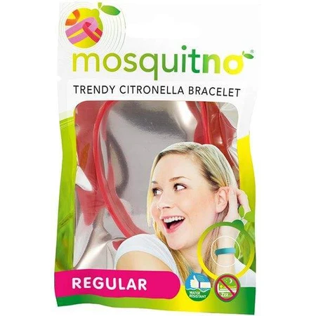 MosquitNo Pulsera con aroma de citronela de liberación regular 1×1 ud, pulsera antimosquitos