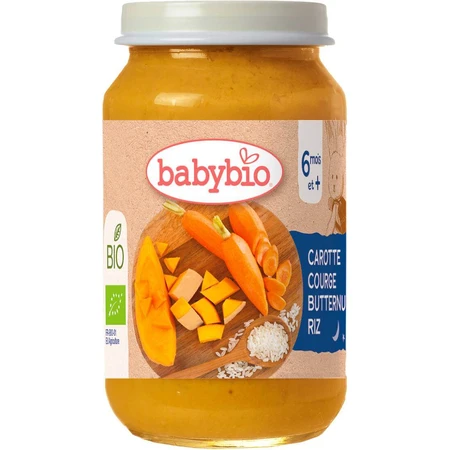 BABYBIO bio zanahoria calabaza y arroz 1×200 g, snack vegetal bio