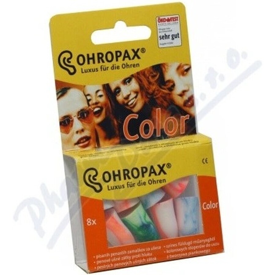 Ear inserts OHROPAX COLOR 1×8 pcs in plastic packaging