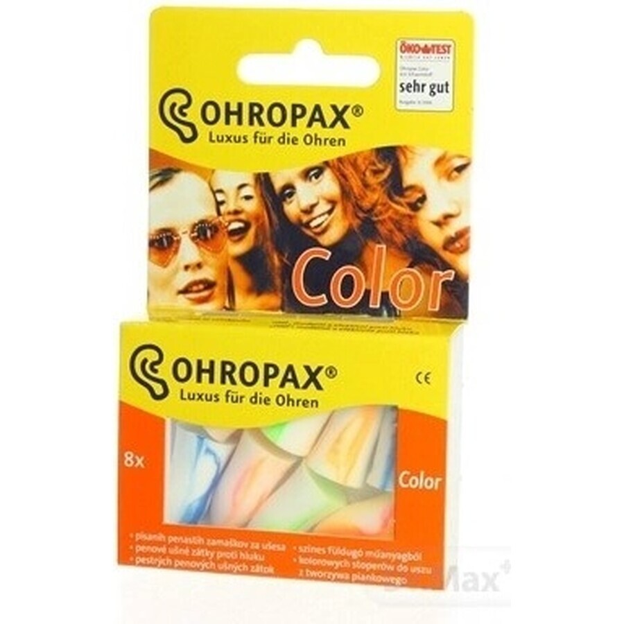 Ear inserts OHROPAX COLOR 1×8 pcs in plastic packaging