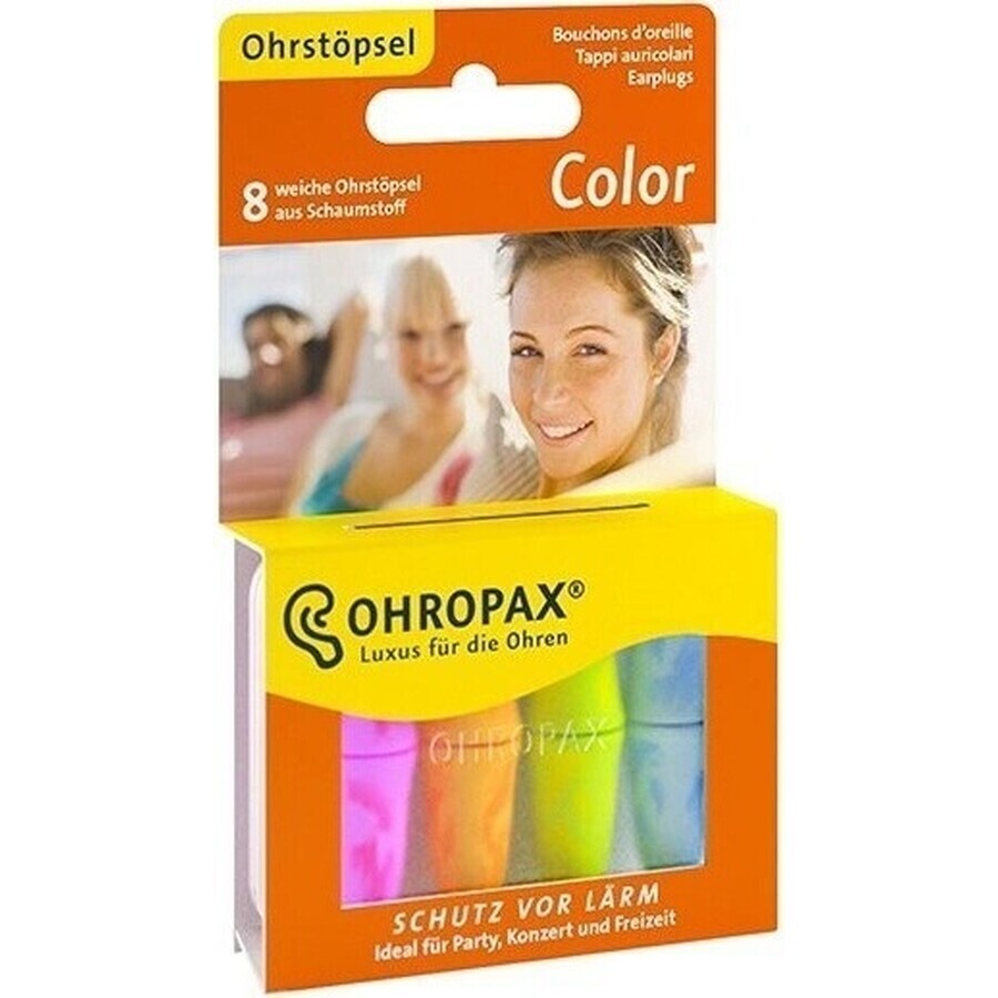 Ear inserts OHROPAX COLOR 1×8 pcs in plastic packaging