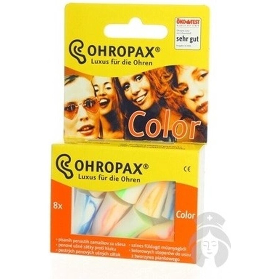 Ear inserts OHROPAX COLOR 1×8 pcs in plastic packaging