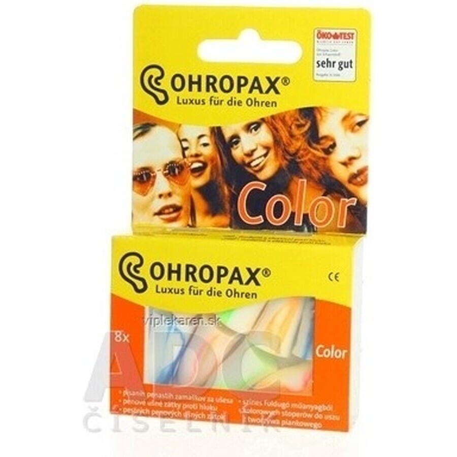 Ear inserts OHROPAX COLOR 1×8 pcs in plastic packaging