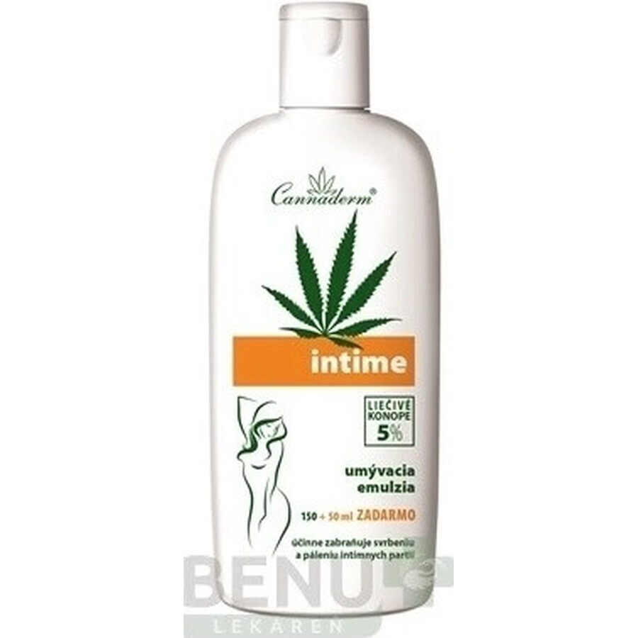 Cannaderm Intime Washing Emulsion 1×200 ml, intimate hygiene emulsion