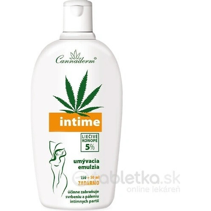 Cannaderm Intime Washing Emulsion 1×200 ml, intimate hygiene emulsion