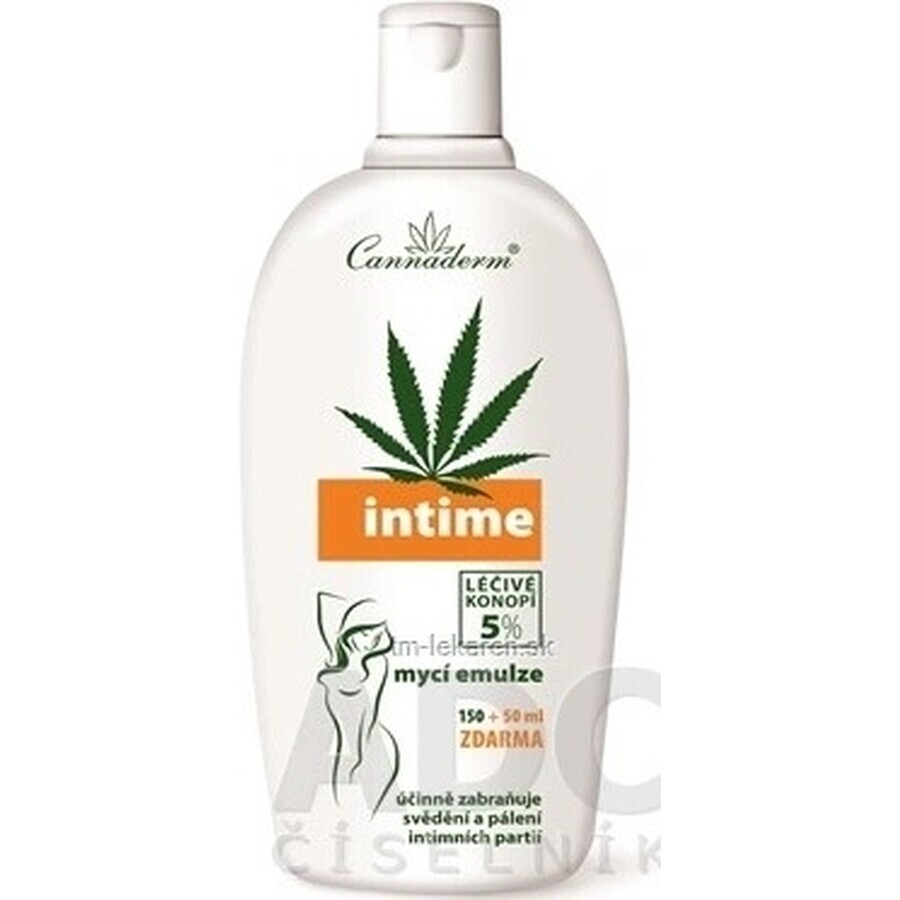Cannaderm Intime Washing Emulsion 1×200 ml, intimate hygiene emulsion