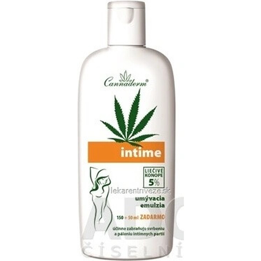 Cannaderm Intime Washing Emulsion 1×200 ml, intimate hygiene emulsion