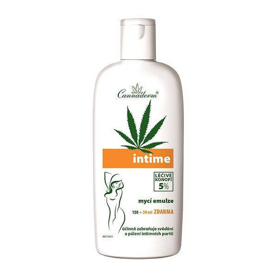 Cannaderm Intime Washing Emulsion 1×200 ml, intimate hygiene emulsion