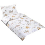 Linge de lit enfant BEÁTA 90/024 animaux sur un nuage 100x135,45x60 Linge de lit enfant BEÁTA 90/024 animaux sur un nuage 100x135,45x60