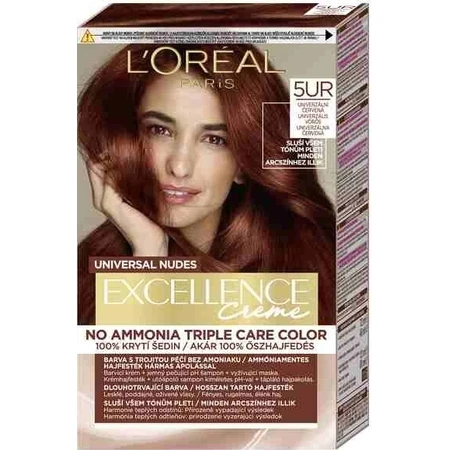L'Oréal Paris Excellence Nudes Copper Nudes 5UR Universal Red 1×1 pc, coloration permanente
