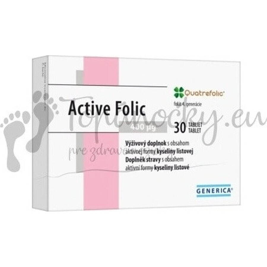 GENERICA Active Folic 1×30 tbl, Nahrungsergänzungsmittel