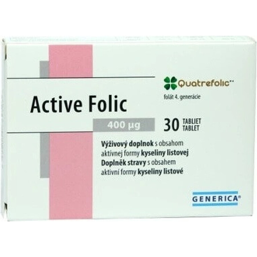 GENERICA Active Folic 1×30 tbl, Nahrungsergänzungsmittel
