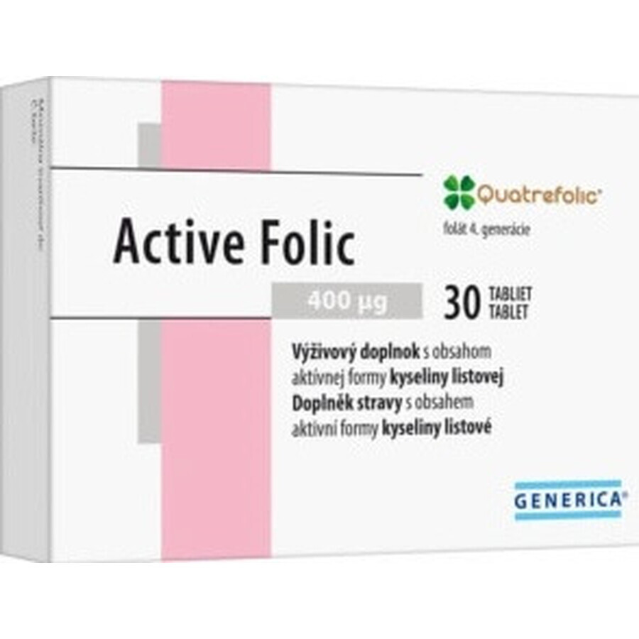GENERICA Active Folic 1×30 tbl, Nahrungsergänzungsmittel