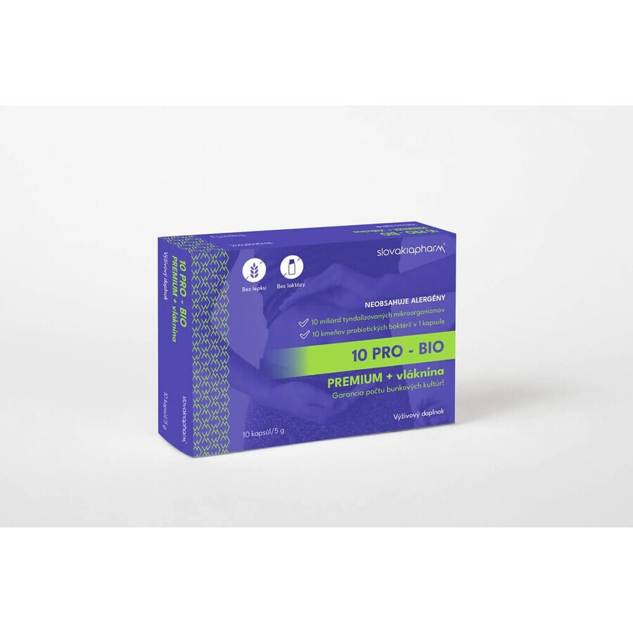 Slovakiapharm 10 PRO - BIO PREMIUM + Ballaststoffe 1×30 cps, Nahrungsergänzungsmittel