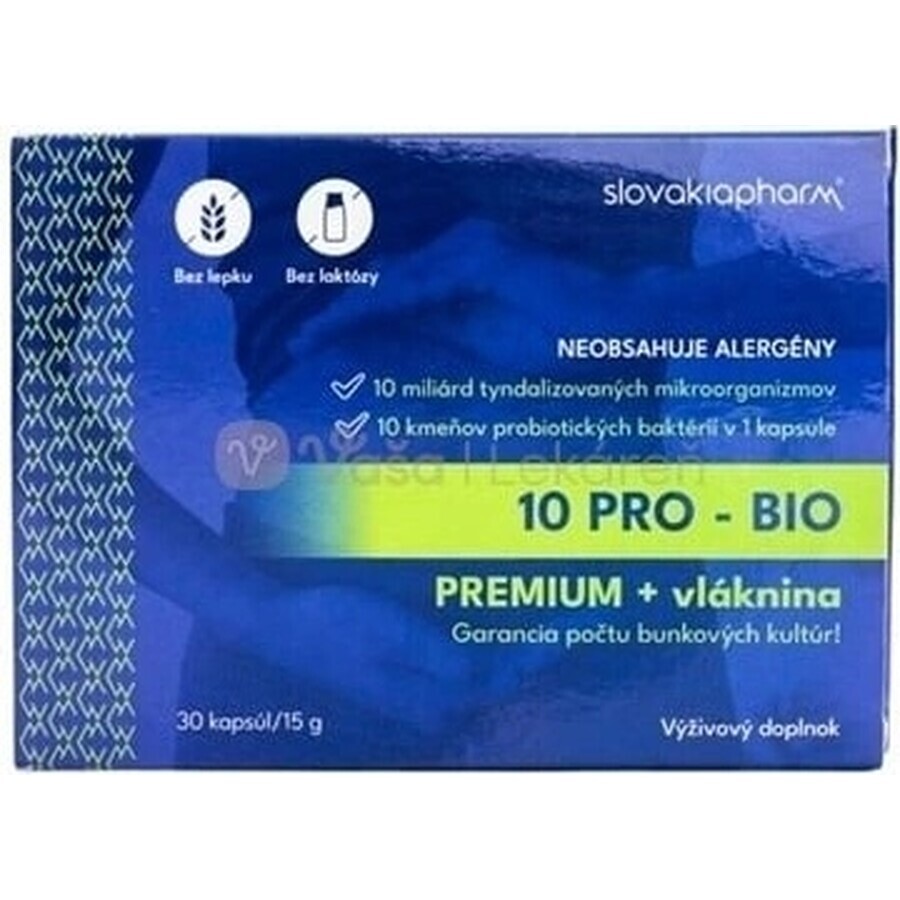 Slovakiapharm 10 PRO - BIO PREMIUM + Ballaststoffe 1×30 cps, Nahrungsergänzungsmittel