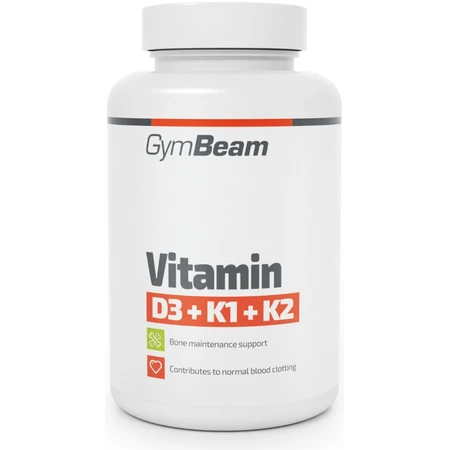 Gymbeam vitamina d3+k1+k2 sin sabor 120cps 120 cápsulas sin sabor