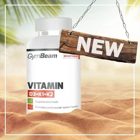 Gymbeam vitamina d3+k1+k2 sin sabor 120cps 120 cápsulas sin sabor