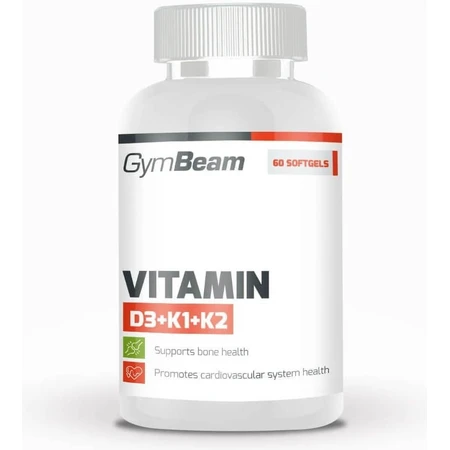 Gymbeam vitamina d3+k1+k2 sin sabor 120cps 120 cápsulas sin sabor