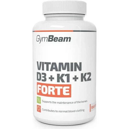 Gymbeam vitamina d3+k1+k2 sin sabor 120cps 120 cápsulas sin sabor
