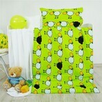 EMI ropa de cama de algodón para niños oveja verde 130x90+65x45 EMI ropa de cama de algodón para niños oveja verde 130x90+65x45