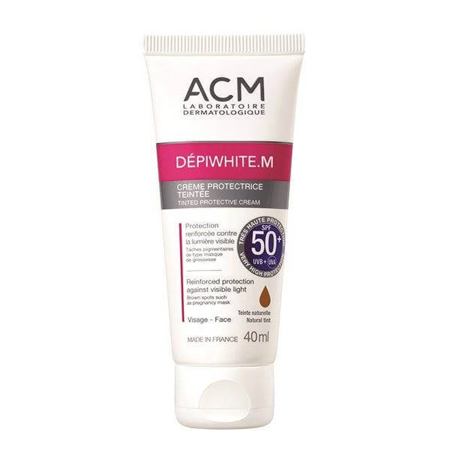 ACM DÉPIWHITE.M getinte SPF 50+ 1×40 ml 1×40 ml, beschermende crème