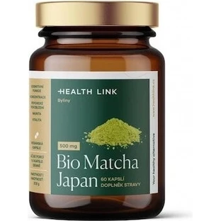 HEALTH LINK BIO Matcha Organic Matcha Japan 500 mg 1×60 cps, voedingssupplement