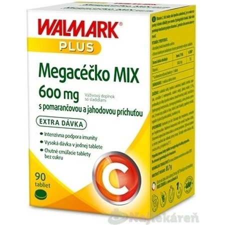 WALMARK Megacečko 600 mg naranja 1×90 tbl, complemento alimenticio