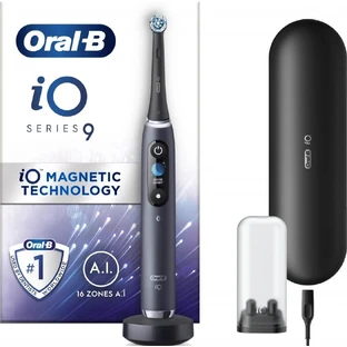 Oral B EK iO Series 9 Black onyx + porte-brosse à dents + étui de voyage 1×1 set, brosse à dents électronique