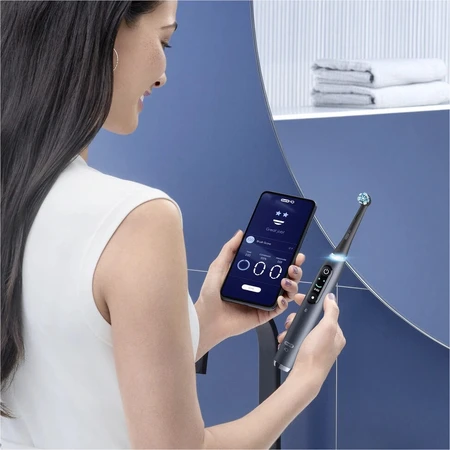 Oral B EK iO Series 9 Black onyx + porte-brosse à dents + étui de voyage 1×1 set, brosse à dents électronique