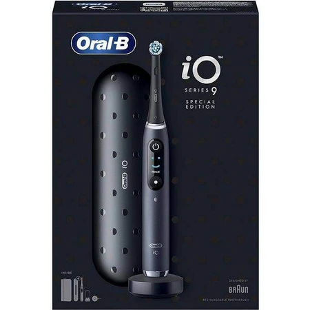 Oral B EK iO Series 9 Black onyx + porte-brosse à dents + étui de voyage 1×1 set, brosse à dents électronique
