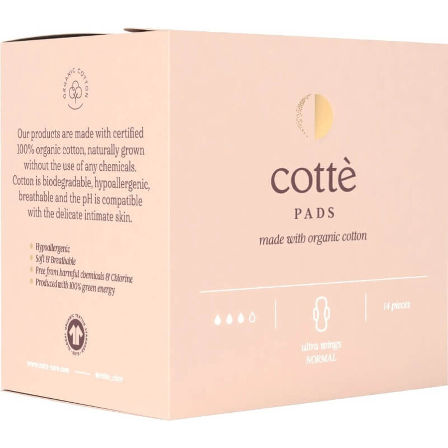 Shop Cotté Fem Ultra Wings Normal 1×14 Stück, dünne Pads Cotté Fem Ultra Wings Normal 1×14 Stück, dünne Pads