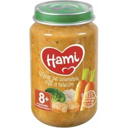 HAMI Vorspeise Bouillon mit Gemüse, Reis und Kalbfleisch 1×200 g, Fleisch-Gemüse-Vorspeise