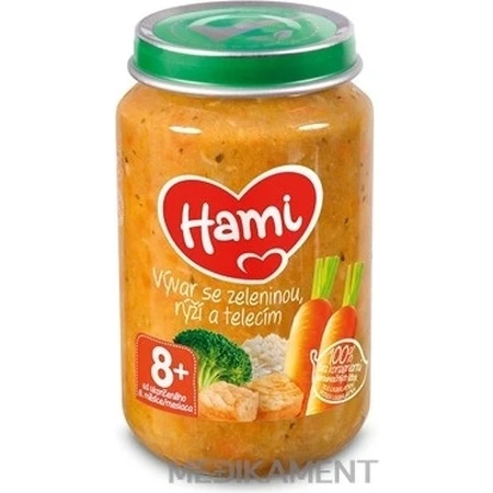 HAMI Vorspeise Bouillon mit Gemüse, Reis und Kalbfleisch 1×200 g, Fleisch-Gemüse-Vorspeise