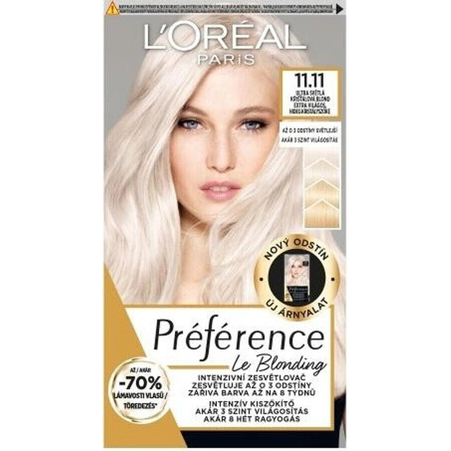 Winkel op L'Oréal Paris Preference Le Blonding Ultra licht koel kristalblond 1×180 ml kleur L'Oréal Paris Preference Le Blonding Ultra licht koel kristalblond 1×180 ml kleur