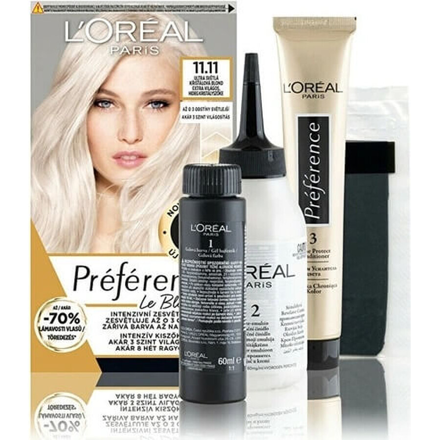 L'Oréal Paris Preference Le Blonding Ultra licht koel kristalblond 1×180 ml kleur L'Oréal Paris Preference Le Blonding Ultra licht koel kristalblond 1×180 ml kleur