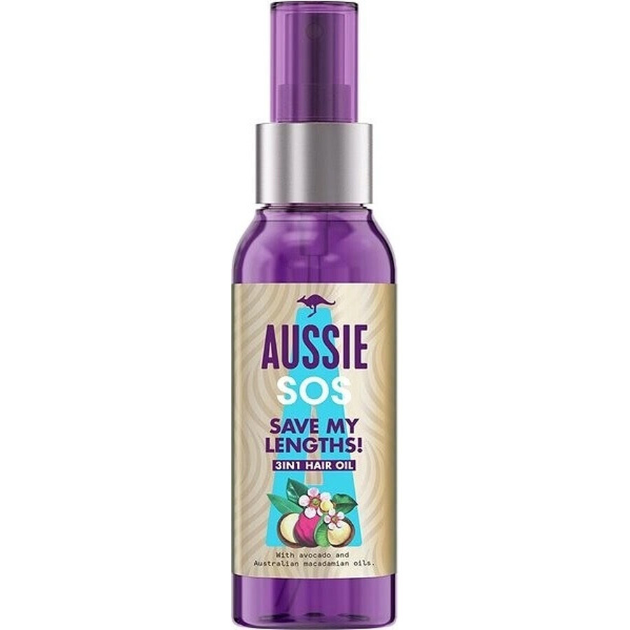 Aussie SOS Save My Lengths! Hair oil 3 in 1 1×100ml, hair oil 3 in 1 Aussie SOS Save My Lengths! Hair oil 3 in 1 1×100ml, hair oil 3 in 1