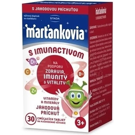 STADA Martiankovia met Aardbei Immunactiv 1×30 tbl, voedingssupplement